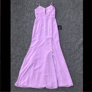 Lulus sweetest splendor lilac sleeveless pleated bustier maxi dress size small